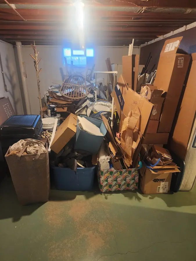 Roll-off dumpster container at job site for 8 Yard Dumpster Rental in Liberty Hill